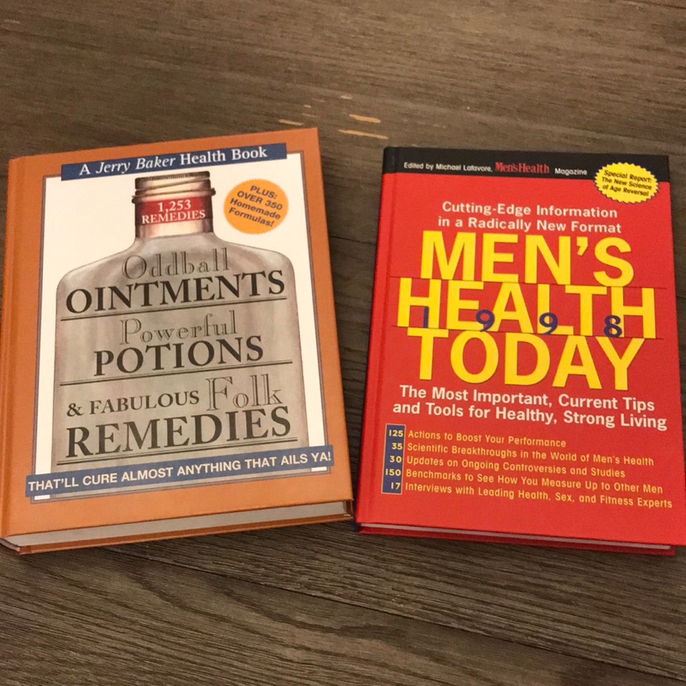Alternative medicine ointments potions folk remedies plus Mens health book EUC